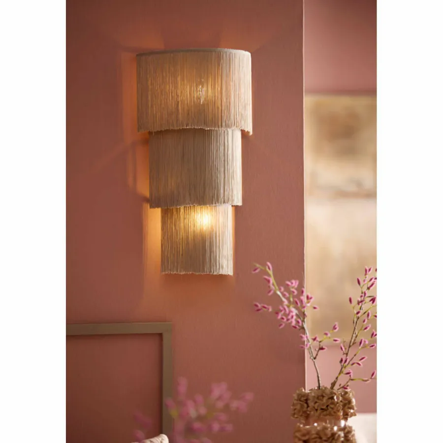 Light en Living Wandlamp 2L 33x14x55 cm MALAIKA taupe Outlet