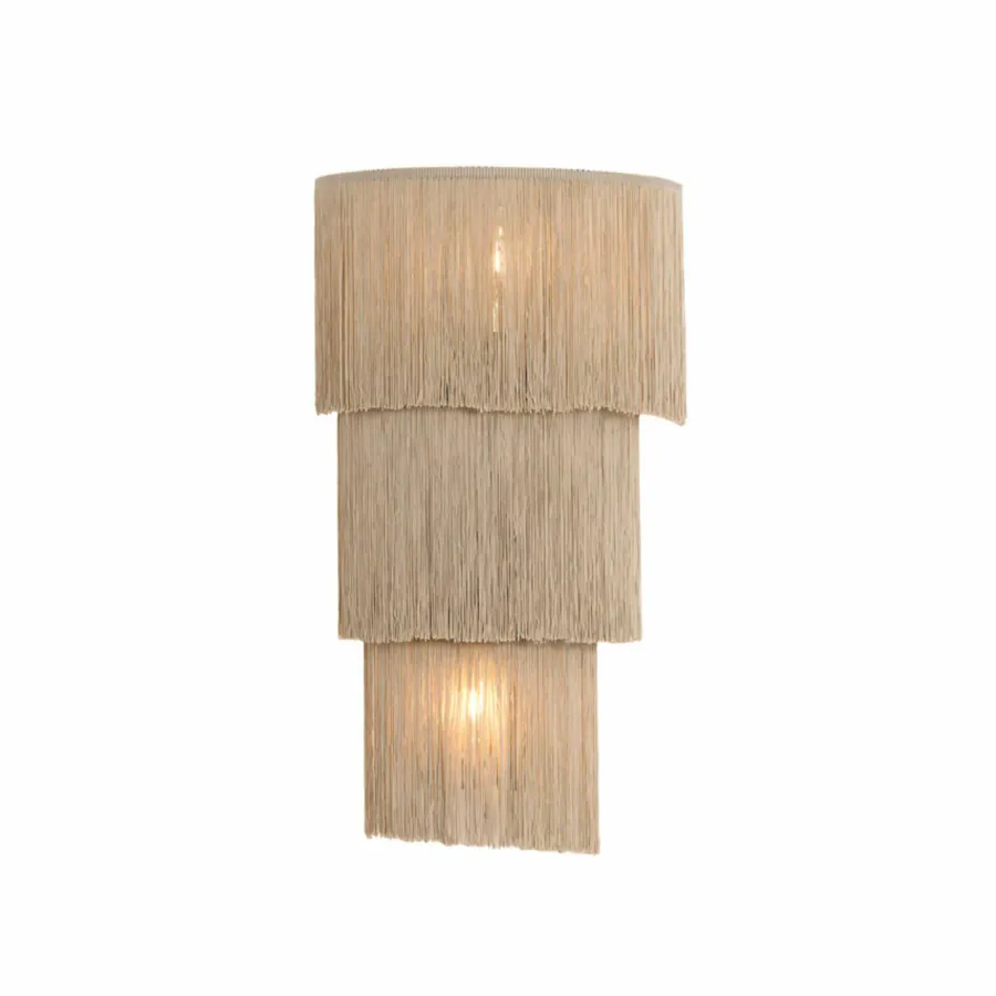 Light en Living Wandlamp 2L 33x14x55 cm MALAIKA taupe Outlet