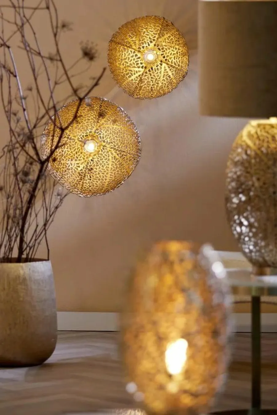 Light en Living Wandlamp Ø39x20 cm SINULA goud Discount