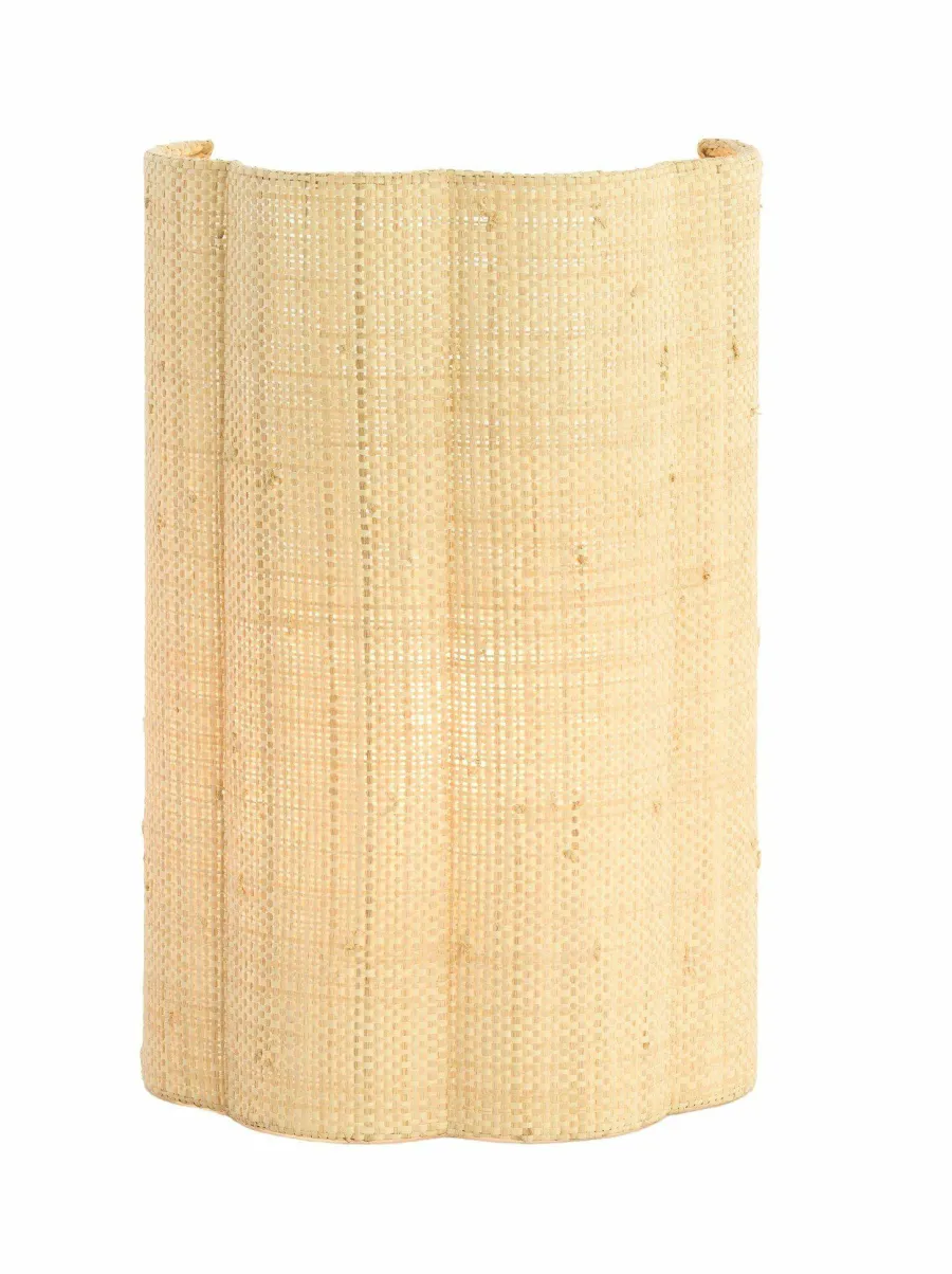 Light en Living Wandlamp 26x15,5x40 cm VERDANTIA raffia naturel New
