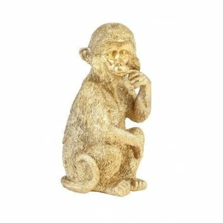 Light en Living Wandornament Aap 19,5 cm goud Clearance