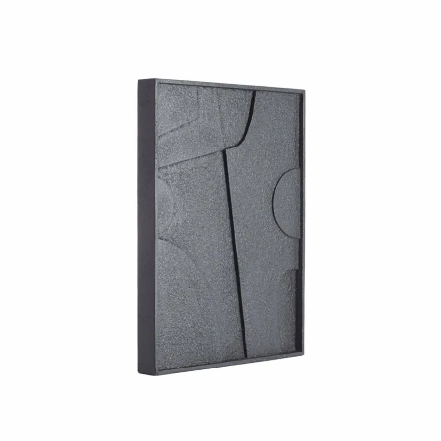 Light en Living Wandornament 80x8x60 cm COLINO hout mat zwart Outlet