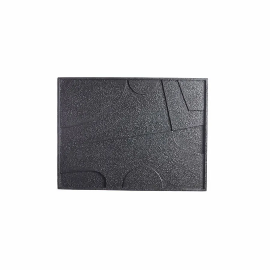 Light en Living Wandornament 80x8x60 cm COLINO hout mat zwart Outlet