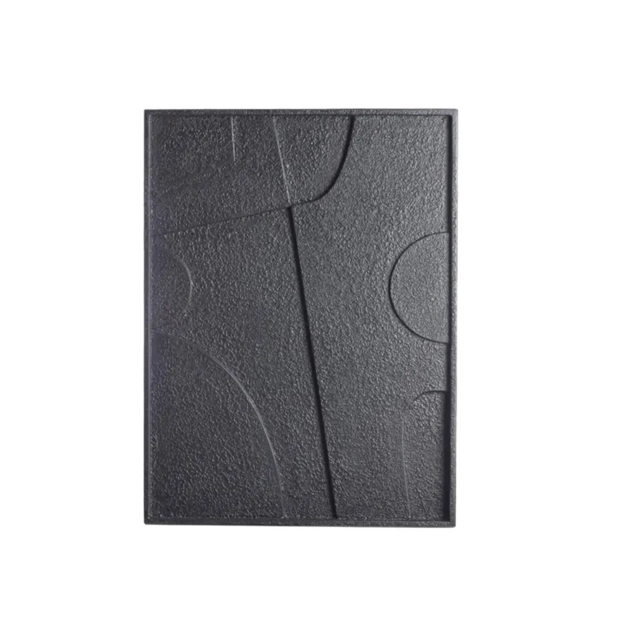 Light en Living Wandornament 80x8x60 cm COLINO hout mat zwart Outlet
