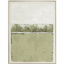 Light en Living Wandornament 90x3,5x120 cm MAREYA olijfgroen+crème New
