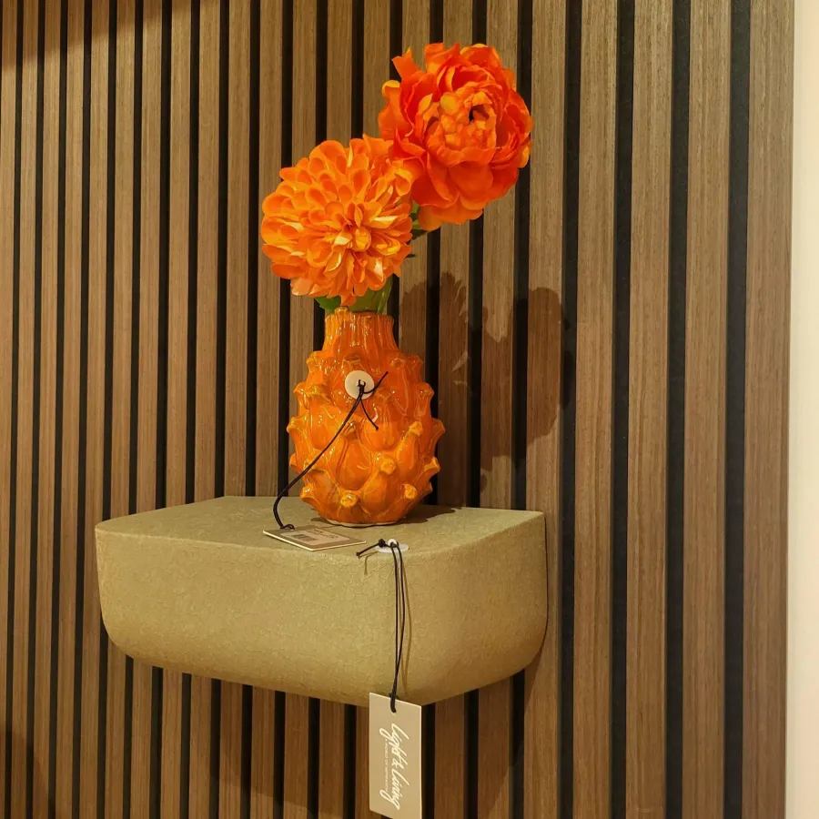 Light en Living Wandplank 32,5x14x18 cm ADAWA glans crème Clearance