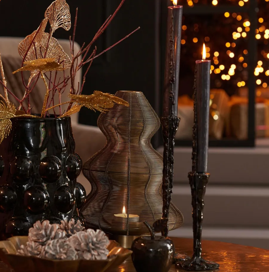 Light en Living Windlicht Ø25x35 cm CHRISTMAS TREE antiek brons Clearance