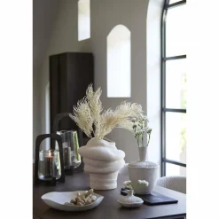 Light en Living Windlicht Ø26x48 cm ANOSY glas helder+hout mat donkerbruin Sale