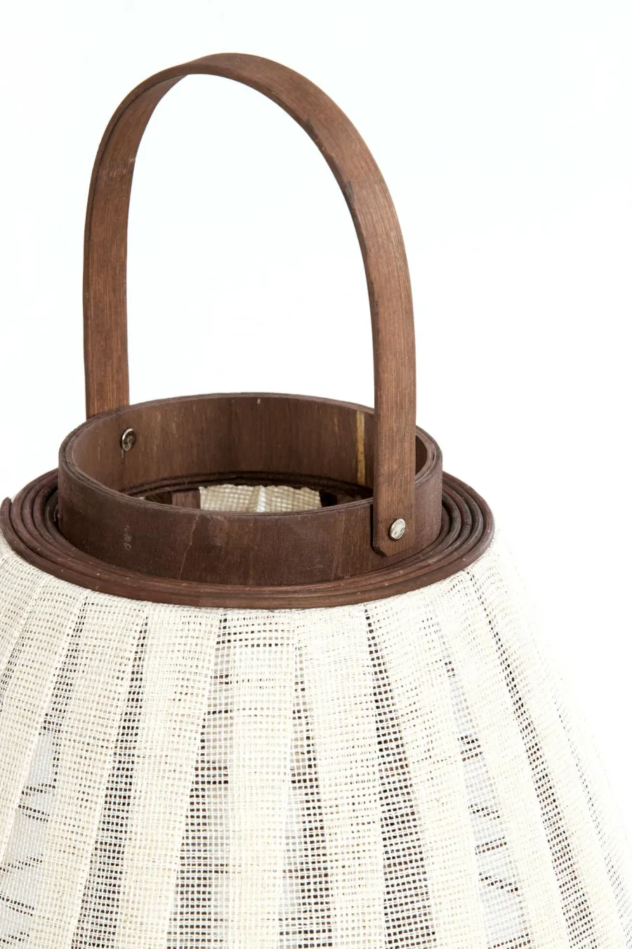 Light en Living Windlicht Ø36X55 cm DAZIO Linen Natural+donkerbruin hout Outlet