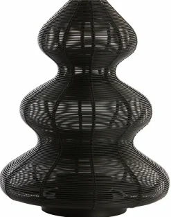 Light en Living Windlicht Ø25x35 cm CHRISTMAS TREE mat zwart Outlet