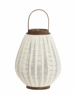 Light en Living Windlicht Ø32x40 cm Dazio Linen Natural+donkerbruin hout Online