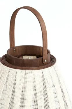 Light en Living Windlicht Ø38X70 cm DAZIO Linen Natural+donkerbruin hout New