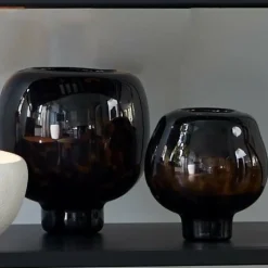 Light en Living Windlicht Ø21x21 cm ELIA glas bruin-d.bruin Clearance