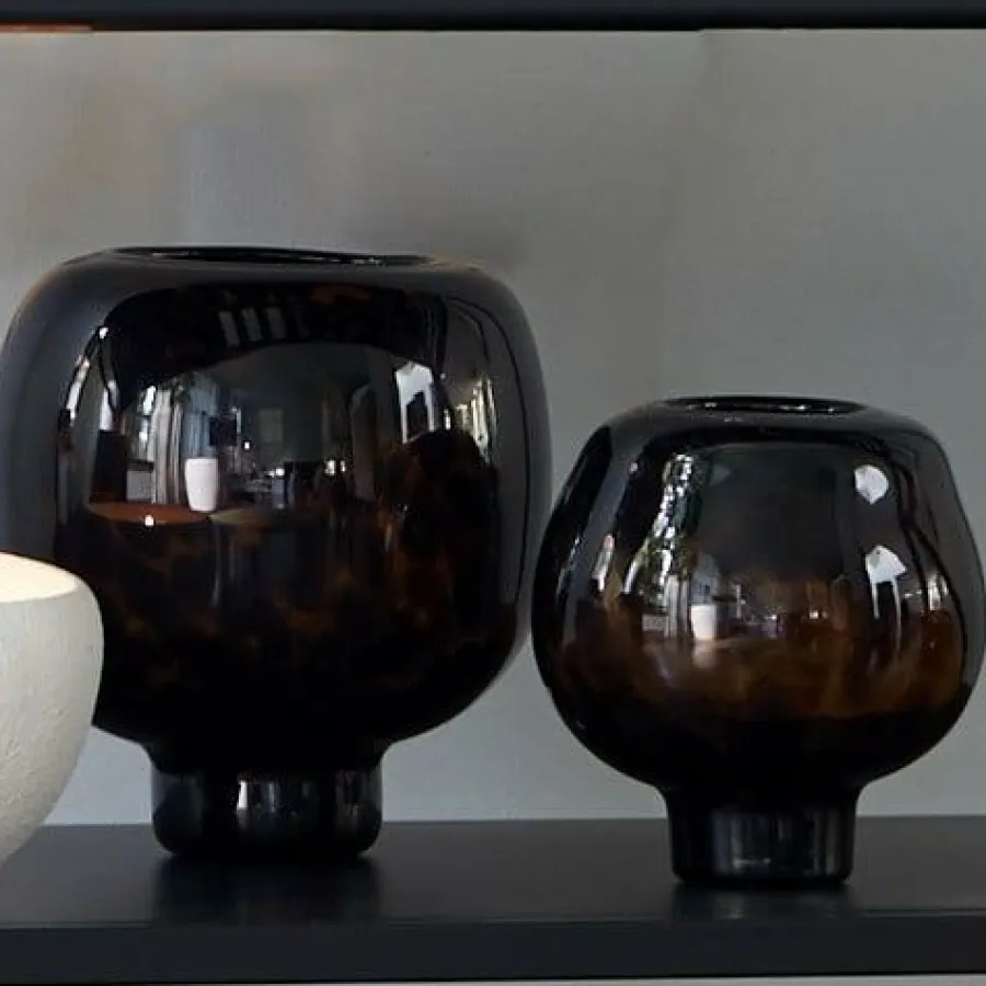 Light en Living Windlicht Ø21x21 cm ELIA glas bruin-d.bruin Clearance
