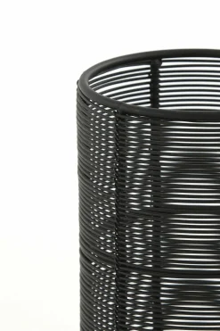 Light en Living Windlicht Lezuza mat zwart Ø10x21 cm New