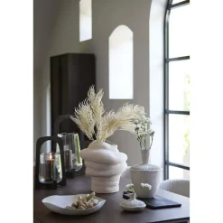 Light en Living Windlicht Ø21,5x35 cm ANOSY glas helder+hout mat d bruin Clearance