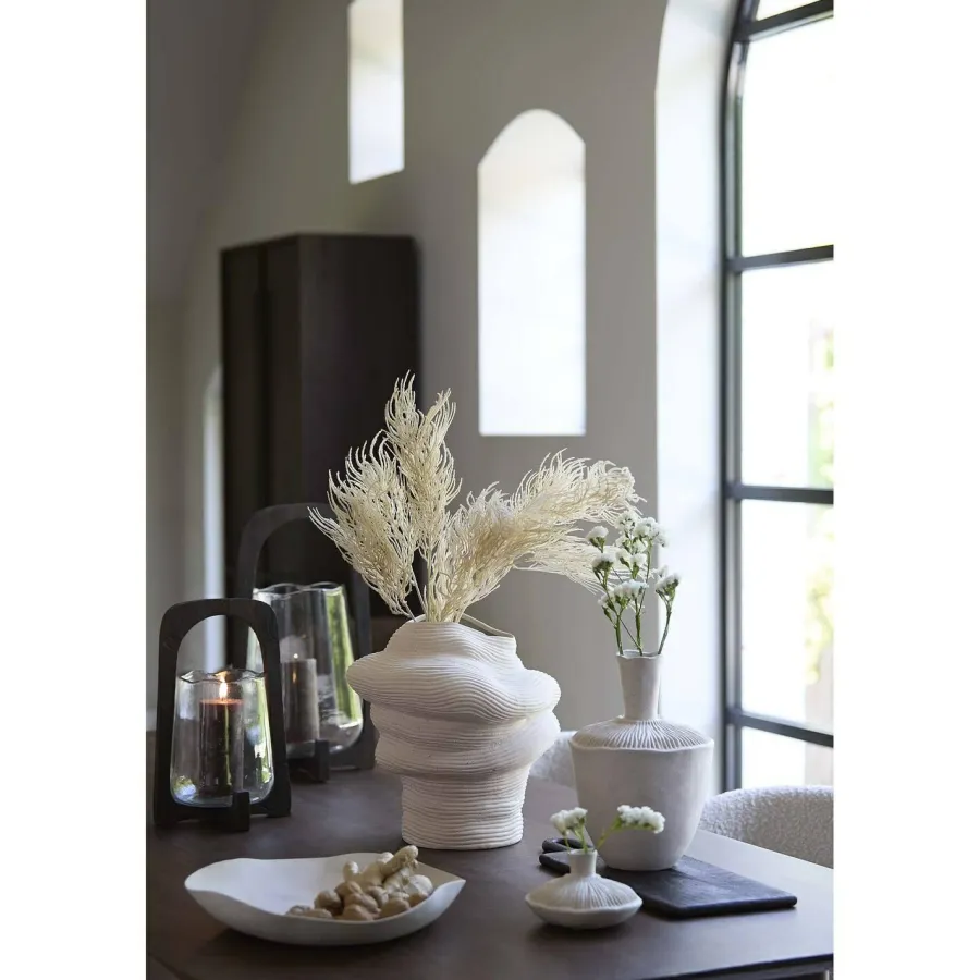 Light en Living Windlicht Ø21,5x35 cm ANOSY glas helder+hout mat d bruin Clearance