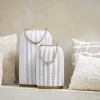 Light en Living Windlicht Ø21x35 cm YLINA linnen naturel+hout naturel Sale