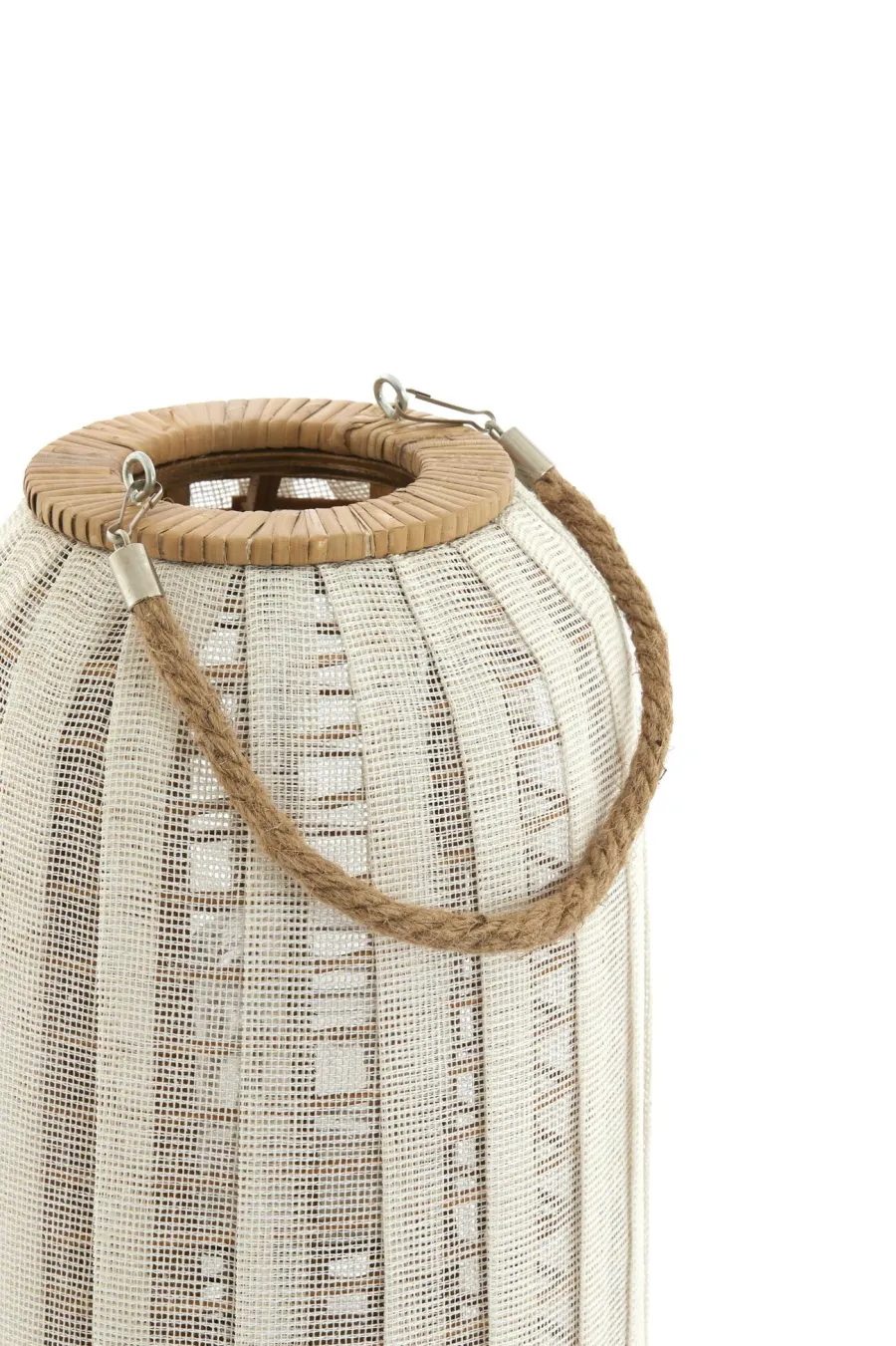 Light en Living Windlicht Ø21x35 cm YLINA linnen naturel+hout naturel Sale