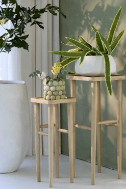 Light en Living Zuil 32x32x80 cm QIANO mango hout naturel Clearance