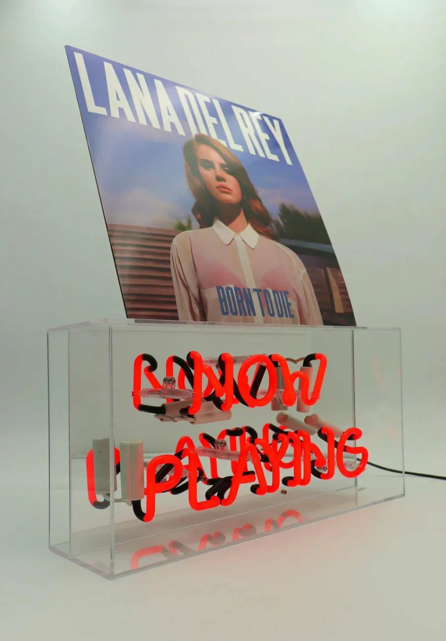 Locomocean Glazen Neon Lamp Box Display - 'Now Playing' Discount