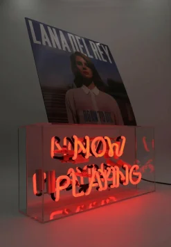 Locomocean Glazen Neon Lamp Box Display - 'Now Playing' Discount