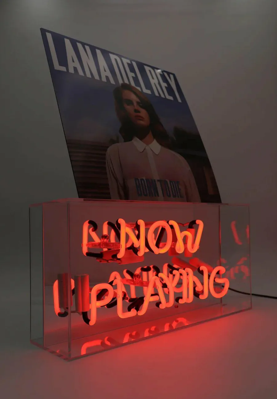 Locomocean Glazen Neon Lamp Box Display - 'Now Playing' Discount