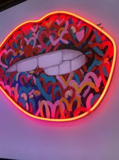 Locomocean Muurschilderij (LED lamp Neon) - Mouth Online