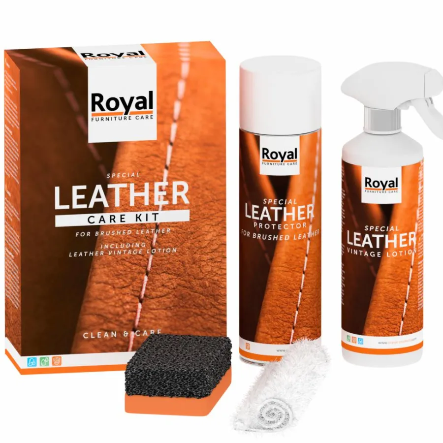 Oranje Leather Care Kit geschuurd leder Outlet