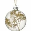 Parlane Kerstbal Ø8x8 cm DRIED FLORAL glas Outlet