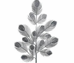 Parlane Ornament 10x2x76 cm PEACOCK FEATHER platinum Best