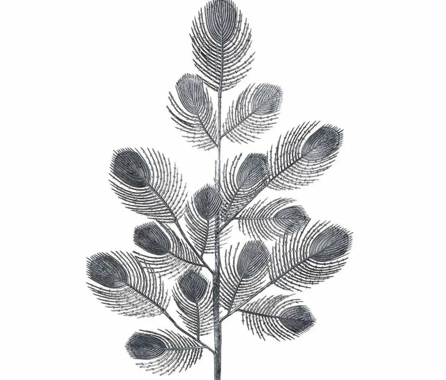Parlane Ornament 10x2x76 cm PEACOCK FEATHER platinum Best