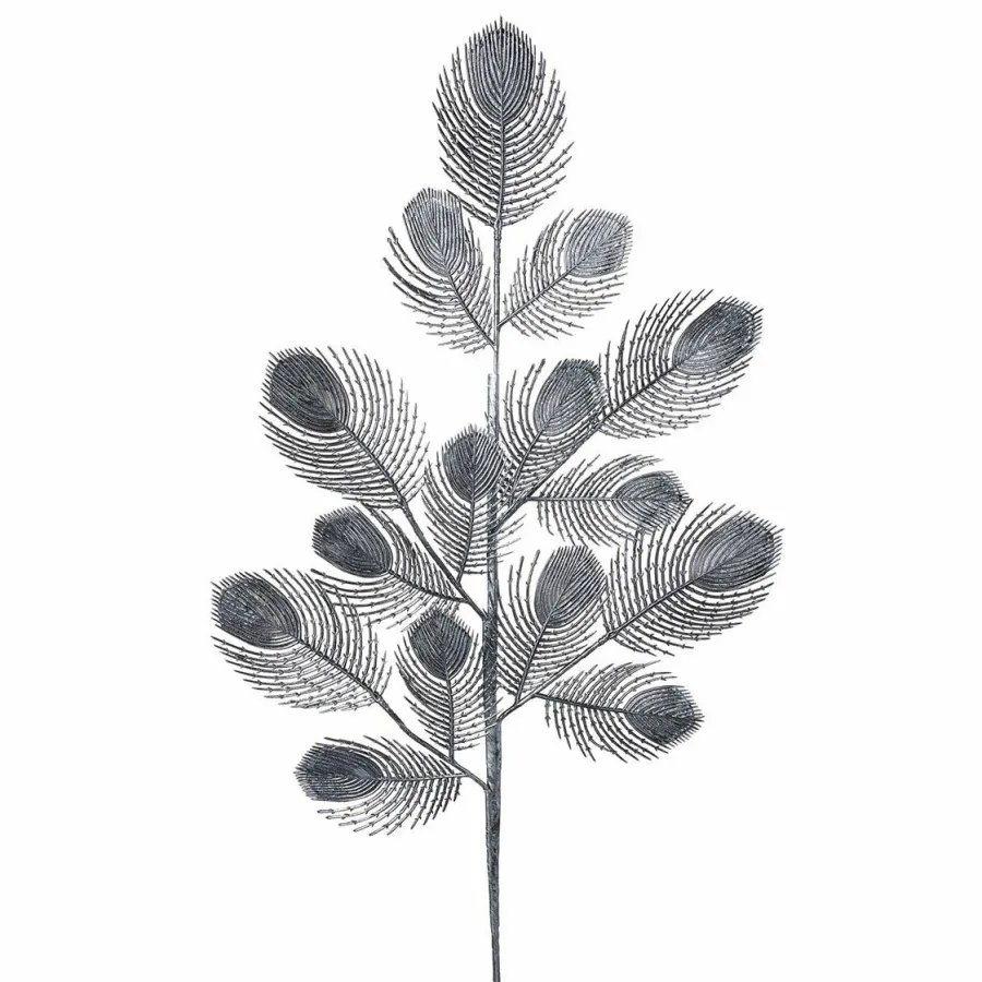 Parlane Ornament 10x2x76 cm PEACOCK FEATHER platinum Best