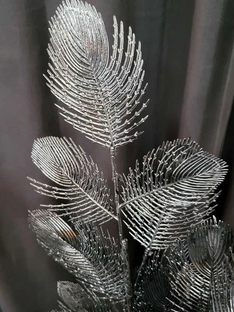 Parlane Ornament 10x2x76 cm PEACOCK FEATHER platinum Best