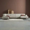 Pepp Interiors Bank River U opstelling met chaise longue rechts in Majestic 603 Online