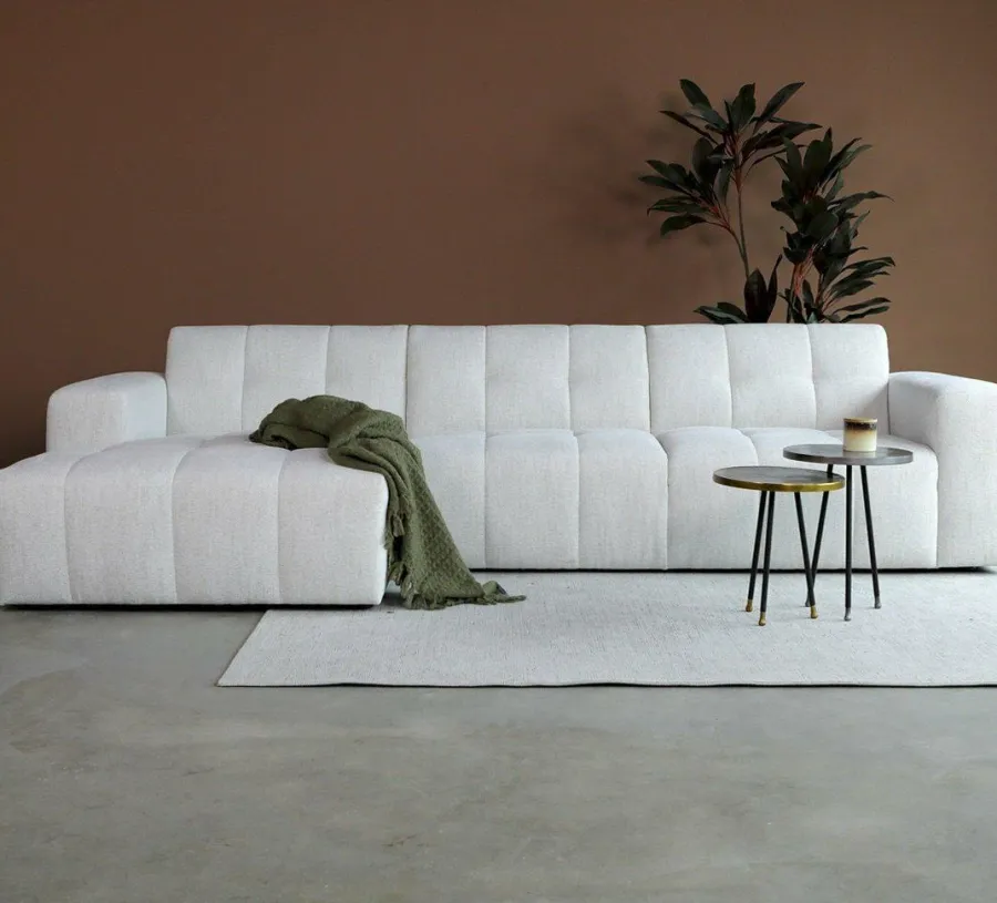 Pepp Interiors Bank Wave 2.5 zits met chaise longue links modesto 492 Hot