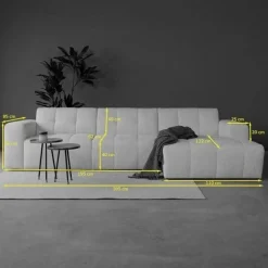 Pepp Interiors Bank Wave 2.5 zits met chaise longue rechts modesto 484 Sale