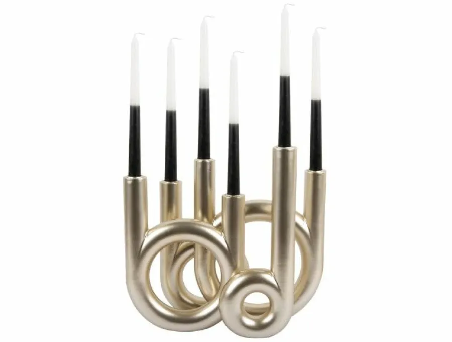 Present Time Kandelaar Rings groot - Metallic Goud Sale