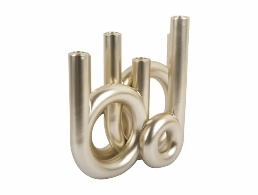 Present Time Kandelaar Rings groot - Metallic Goud Sale