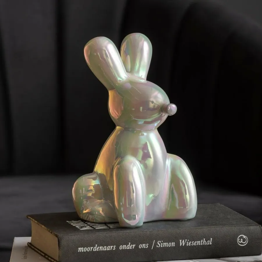 Present Time Ornament Balloon Bunny wit parelmoer