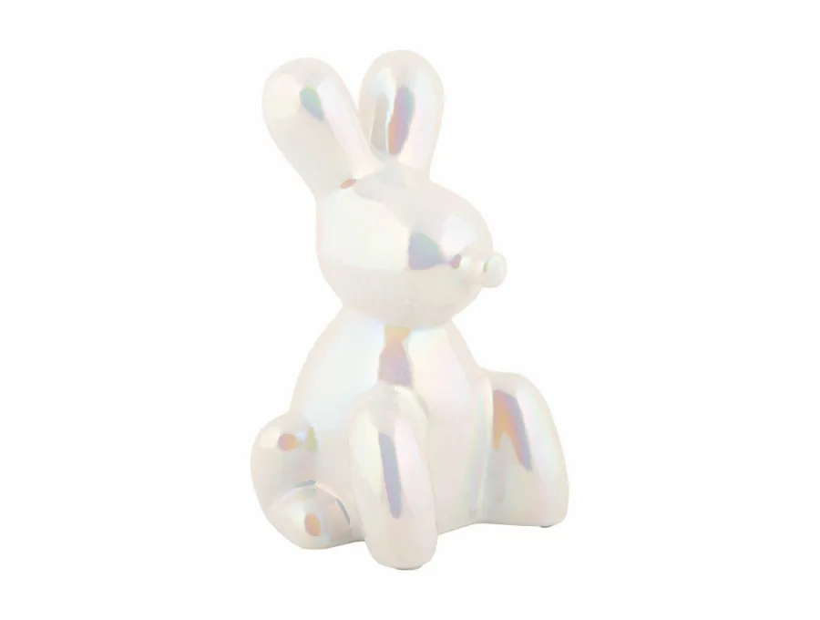Present Time Ornament Balloon Bunny wit parelmoer