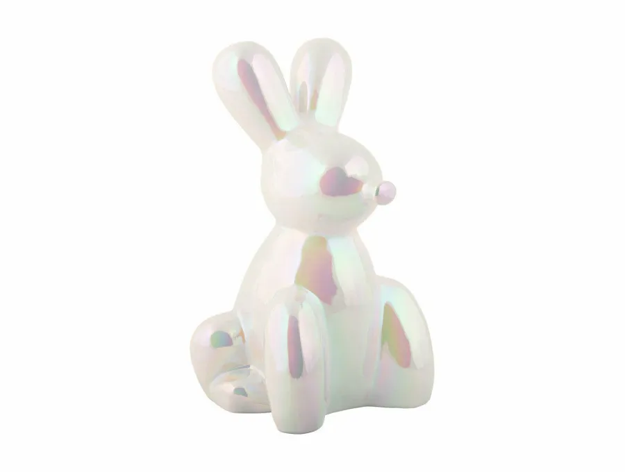 Present Time Ornament Balloon Bunny wit parelmoer groot Best