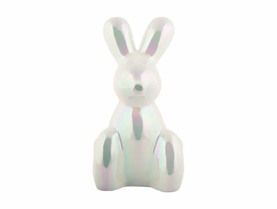 Present Time Ornament Balloon Bunny wit parelmoer groot Best