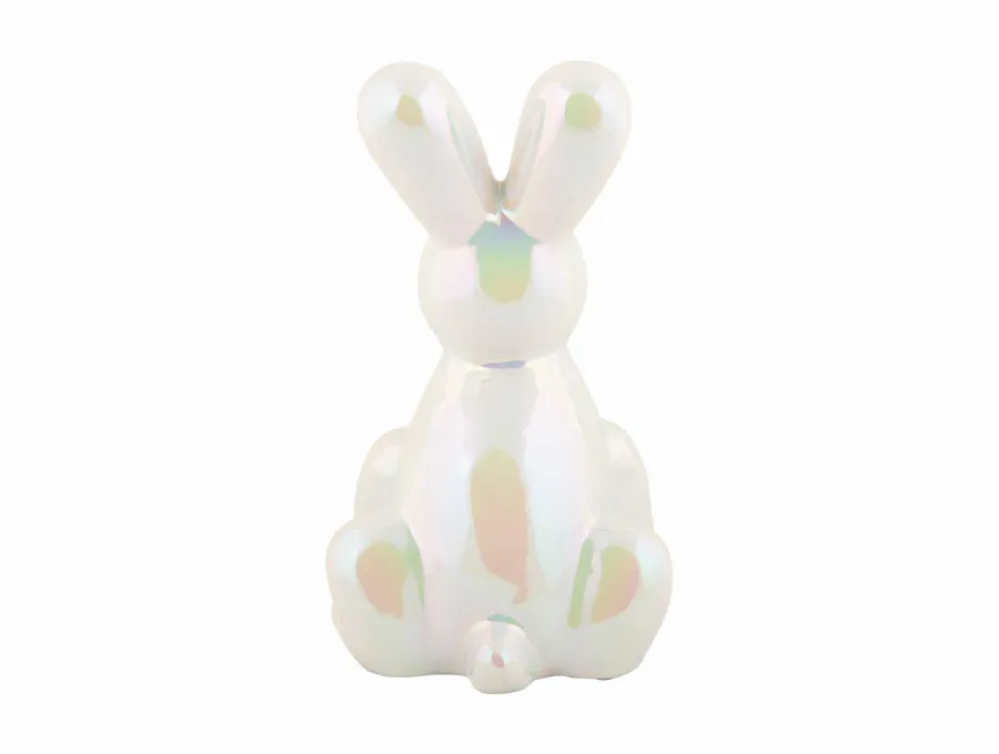 Present Time Ornament Balloon Bunny wit parelmoer groot Best