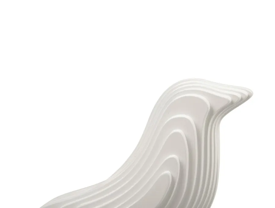 Present Time Ornament Statue Silouette vogel MDF klein wit Discount