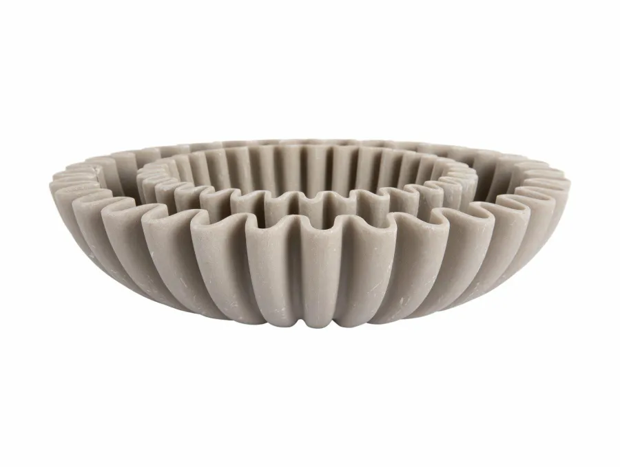 Present Time Schaal Wave groot licht grijs Discount