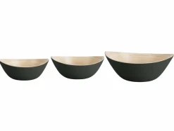 Present Time Set van 3 schalen Puro Oval Zwart Hot