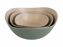Present Time Set van 3 schalen Puro Organic groen Hot