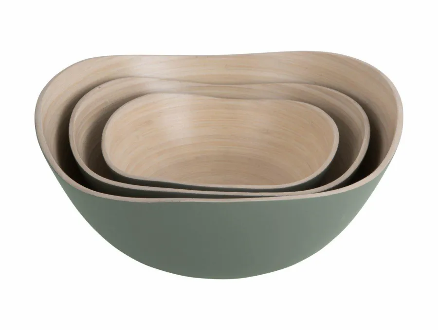 Present Time Set van 3 schalen Puro Organic groen Hot