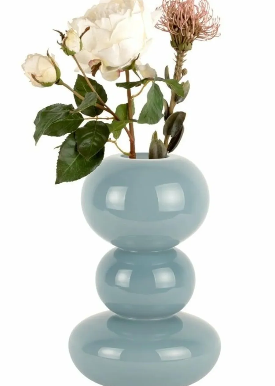 Present Time Vaas Bubbles glas groot lichtblauw Outlet